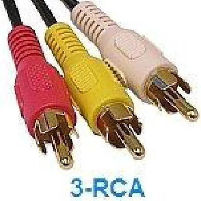 Alt view image 4 of 6 - 3FT RCA M/Mx3 Audio/Video Cable Gold Plated - Audio Video RCA Stereo Cable 3ft