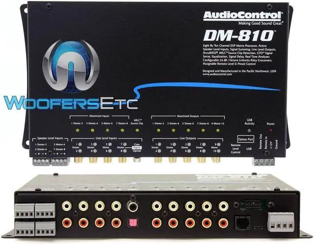 Alt view image 3 of 19 - AudioControl DM-810 8 By 10 Channel Matrix Digital Signal Processor