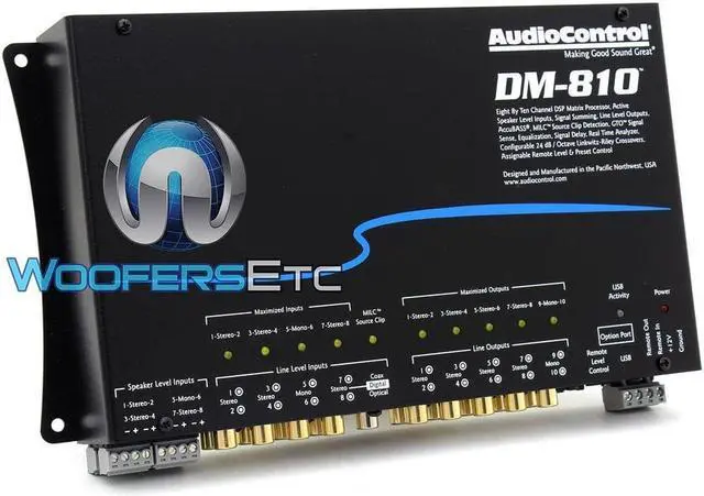 Alt view image 2 of 19 - AudioControl DM-810 8 By 10 Channel Matrix Digital Signal Processor