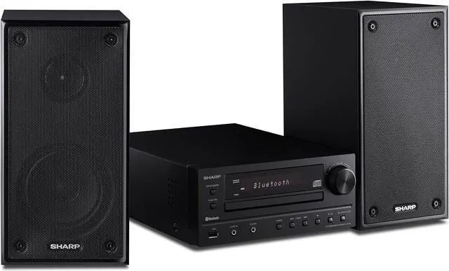 Alt view image 4 of 14 - Sharp XLHF102B HI Fi Component MicroSystem with Bluetooth