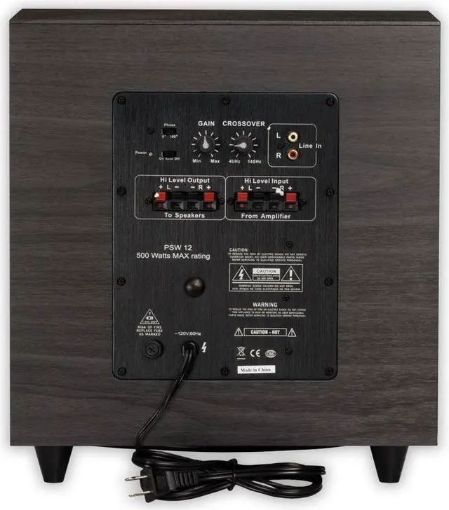 Alt view image 7 of 11 - Acoustic Audio PSW-12 500 Watt 12-Inch Down Firing Powered Subwoofer (Black)