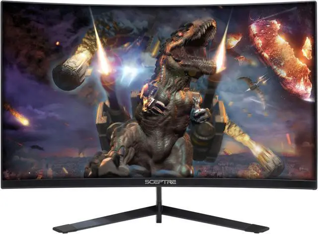 Alt view image 6 of 20 - Sceptre 23.6" Metal Black C248B-144RN Full HD 1920x1080 144Hz AMD FreeSync DisplayPort 2xHDMI Built-in Speakers Edge-less Curved Gaming LED Monitor