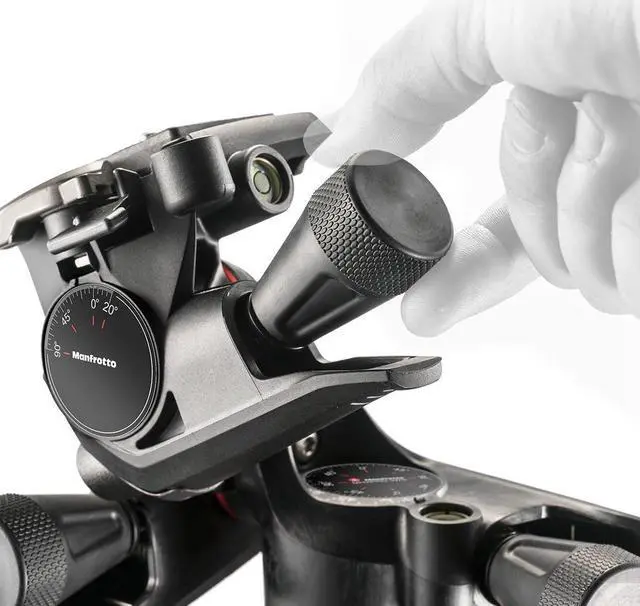 Alt view image 10 of 20 - Manfrotto XPRO Geared Three-Way Pan/Tilt Quick Release Tripod Head