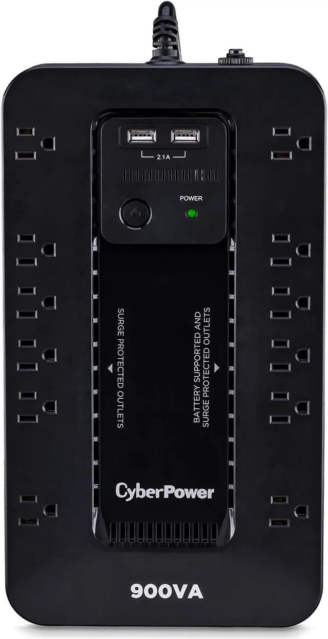 Alt view image 3 of 20 - CyberPower ST900U Standby UPS Systems - 900VA/500W, 120 VAC, NEMA 5-15P, Compact, 12 Outlets, PowerPanel® Personal