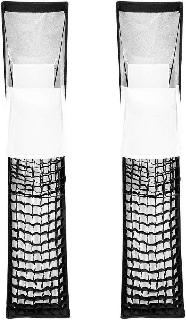 Alt view image 4 of 13 - Godox 35x160cm 14"x63" Beehive Honeycomb Grid Strip Softbox Bowens Mount for Studio Flash (2pcs)