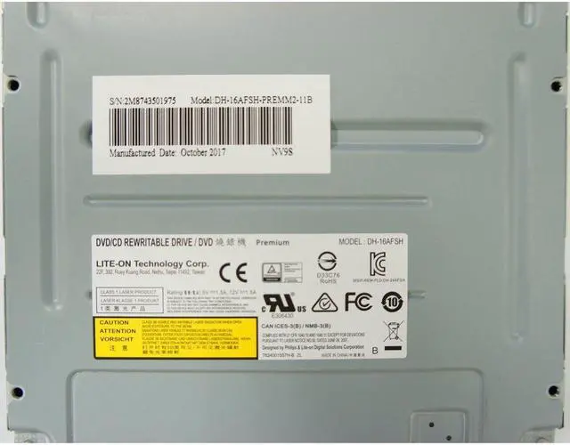 Alt view image 6 of 7 - Lite-ON Black Premium 16X SATA Internal CD/DVD/RW DVD DL Dual Layer Optical Disc Drive Burner Recorder (DH-16AFSH-PREMM2)