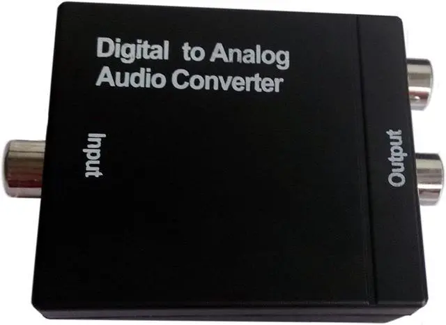Alt view image 9 of 9 - easyday digital optical optic to analog rca l/r stereo audio converter adapter  changes digital coaxial or optical spdif into stereo 3.5mm jack l/r rca audio outputs includes ac power cable