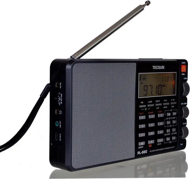 Alt view image 6 of 9 - Tecsun PL880 Portable Digital PLL Dual Conversion AM/FM, Longwave & Shortwave Radio with SSB (Single Side Band) Reception