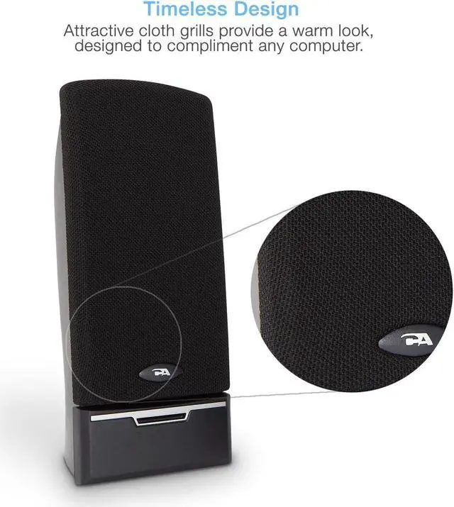 Alt view image 13 of 19 - Cyber Acoustics CA-2014 multimedia desktop computer speakers - NEW