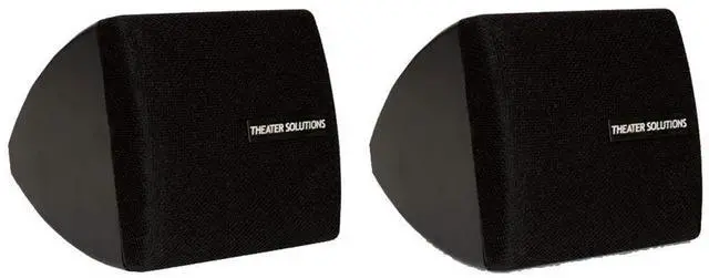 Alt view image 6 of 11 - Theater Solutions TS30B Mountable Indoor Speakers Black Bookshelf Pair