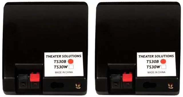 Alt view image 8 of 11 - Theater Solutions TS30B Mountable Indoor Speakers Black Bookshelf Pair