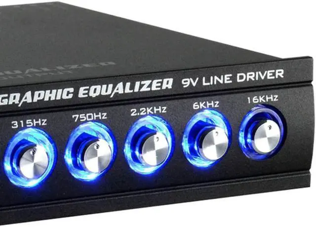Alt view image 7 of 19 - Audiopipe EQ909X Voltage Display 9 Band Equalizer