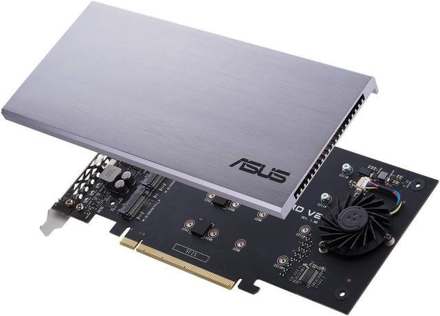Alt view image 10 of 20 - ASUS Hyper M.2 x16 PCIe 3.0 x4 Expansion Card V2 supports 4 NVMe M.2 (2242/2260/2280/22110) up to 128 Gbps for Intel VROC and AMD Ryzen Threadripper NVMe RAID