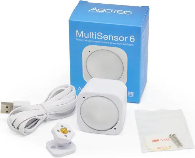 Alt view image 14 of 14 - Aeotec Multisensor 6, Z-Wave Plus 6-in1 motion, temperature, humidity, light, UV, vibration sensor