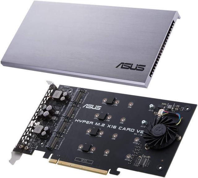 Alt view image 13 of 20 - ASUS Hyper M.2 x16 PCIe 3.0 x4 Expansion Card V2 supports 4 NVMe M.2 (2242/2260/2280/22110) up to 128 Gbps for Intel VROC and AMD Ryzen Threadripper NVMe RAID