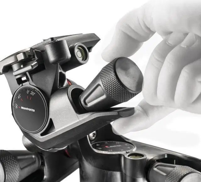 Alt view image 11 of 20 - Manfrotto XPRO Geared Three-Way Pan/Tilt Quick Release Tripod Head