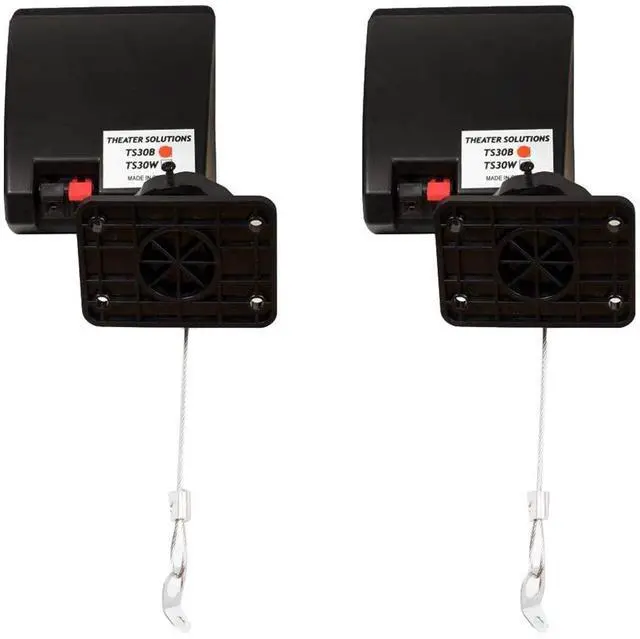 Alt view image 9 of 11 - Theater Solutions TS30B Mountable Indoor Speakers Black Bookshelf Pair