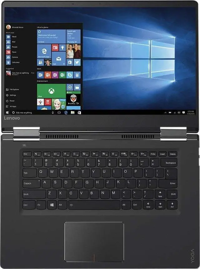 Alt view image 6 of 8 - Lenovo 80V50010US Yoga 710 2-in-1 15.6" Touch-Screen Laptop - Intel Core i5 - 8GB Memory - 256GB Solid State Drive - Black Touchscreen Tablet PC Computer