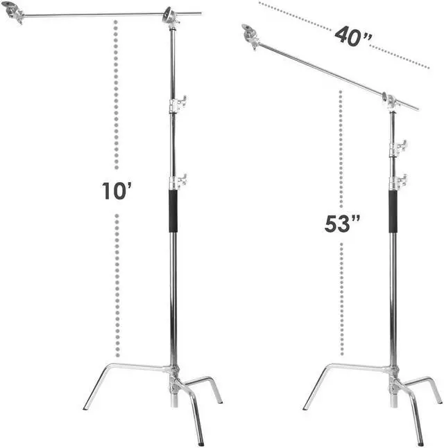 Flashpoint Flashpoint 10' C Light Stand on Turtle Base Kit with Two ...
