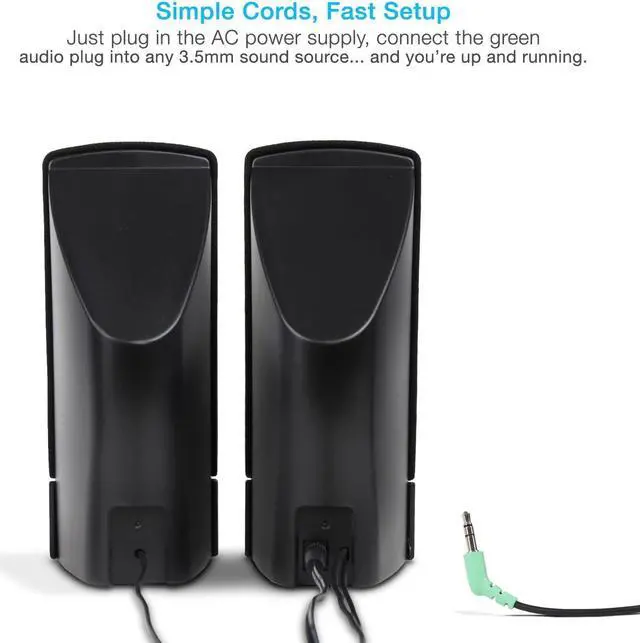 Alt view image 15 of 19 - Cyber Acoustics CA-2014 multimedia desktop computer speakers - NEW