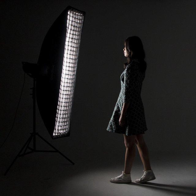 Alt view image 7 of 13 - Godox 35x160cm 14"x63" Beehive Honeycomb Grid Strip Softbox Bowens Mount for Studio Flash (2pcs)