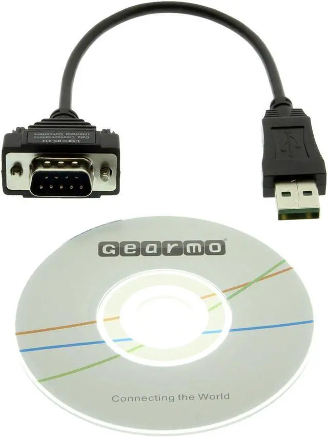 Alt view image 10 of 13 - Gearmo Windows 7 64-bit Compatible USB to Serial Adapter RS232 DB9 Short 8 Inch Cable