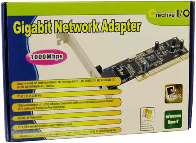 Main image of SYBA PCI 32-Bit, 10/100/1000 Gigabit Network Card SY-VIA-GA