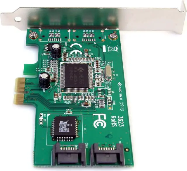 Alt view image 2 of 3 - VIO 2-Port PCI Express Internal SATA II Controller Card Standard Profile