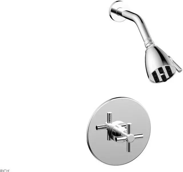 Main image of Phylrich BASIC Pressure Balance Shower Set - Tubular Cross Handle DPB3134-026