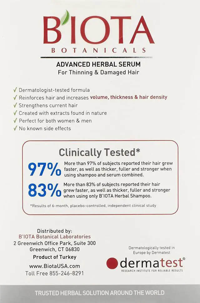 Alt view image 2 of 5 - BIOTA BOTANICALS ADVANCED HERBAL CARE LEAVE-IN SERUM,12 count ,0.34 oz.