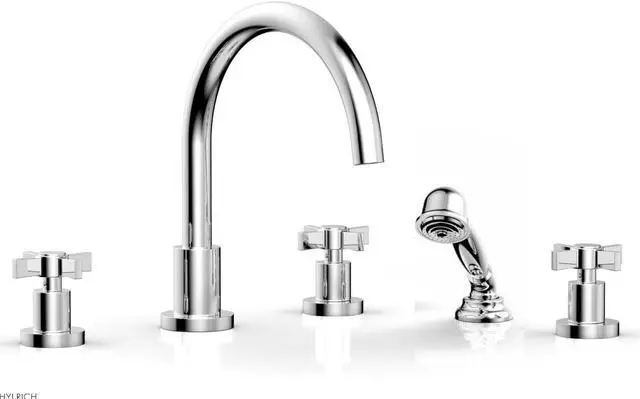 Main image of Phylrich BASIC Deck Tub Set with Hand Shower D2137C1-026 - Polished Chrome