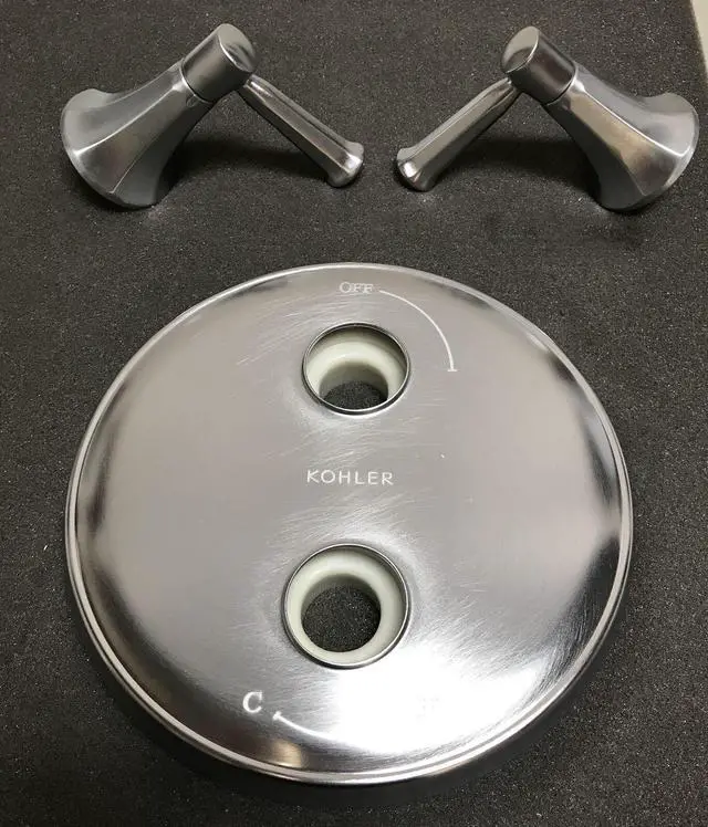 Main image of Kohler K-T10427-4C-G Memoirs Double Metal Lever Handle Thermostatic Valve Trim