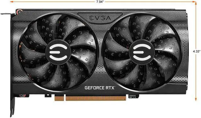 Alt view image 3 of 7 - EVGA GeForce RTX 3060 XC GAMING, 12G-P5-3657-KR / 12G-P5-3657-KB, 12GB GDDR6, Dual-Fan, Metal Backplate
