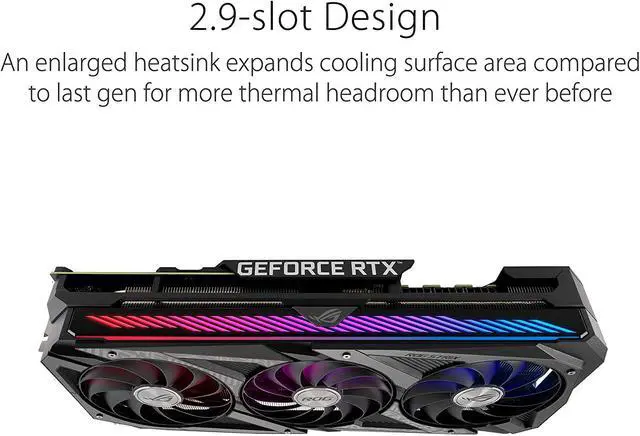 Alt view image 3 of 7 - NVIDIA ASUS ROG Strix GeForce RTX 3080 Ti 12G OC Graphics Card (ROG-STRIX-RTX3080TI-O12G-GAMING)