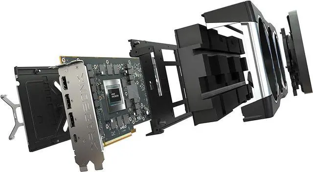 Alt view image 6 of 6 - XFX RX 6800 XT 16GB GDDR6 2xDP HDMI USB-C PCIe 4.0 Graphics Card RX-68TMATFD8