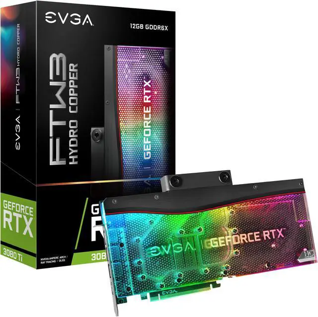 Main image of EVGA GeForce RTX 3080 Ti FTW3 ULTRA HYDRO COPPER GAMING, 12G-P5-3969-KR, 12GB GDDR6X, ARGB LED, Metal Backplate
