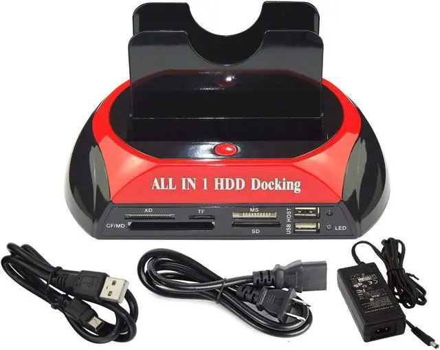 Main image of USB 2.0 HDD Docking Station IDE SATA Dual USB Clone Hard Drive Card Reader
