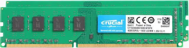 Alt view image 2 of 6 - MICRON 16GB (2x 8GB) PC3L -12800U DESKTOP RAM - MT16KTF1G64AZ - LOT OF 2