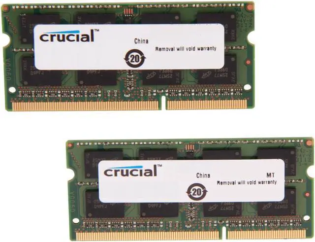 Alt view image 4 of 4 - Crucial 8GB Kit (2 x 4GB) DDR3L 1600 MT/s (PC3L-12800) SODIMM 204-Pin 1.35V Laptop Memory - CT2KIT51264BF160B