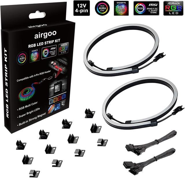 Airgoo NEON RGB LED Strip for PC, 2 x 15.7inch RGB LED Strip for 12V