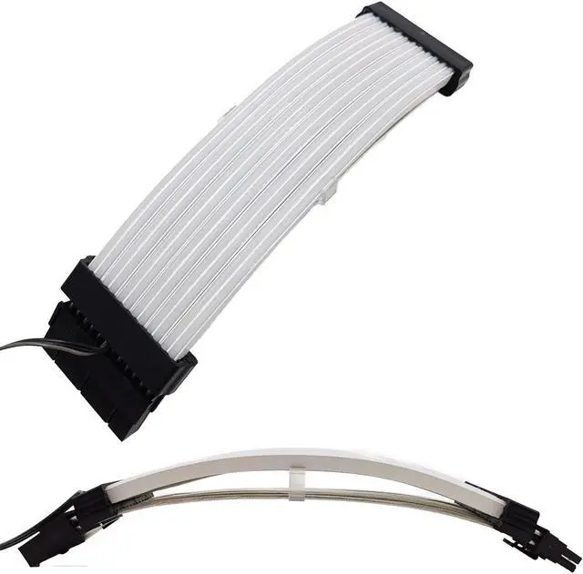 Alt view image 2 of 7 - Airgoo Addressable RGB PSU Cable Extension Kit, 24 Pin ATX Cable With Diffused LED Strips, 120 LEDs Super Bright for 5V 3-pin Aura SYNC, Gigabyte RGB Fusion, MSI Mystic Light Sync, With Remote Control