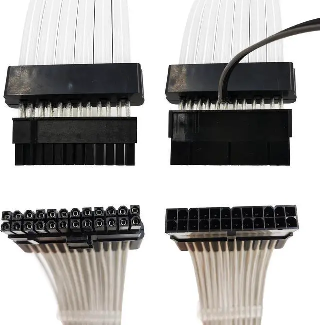 Alt view image 3 of 7 - Airgoo Addressable RGB PSU Cable Extension Kit, 24 Pin ATX Cable With Diffused LED Strips, 120 LEDs Super Bright for 5V 3-pin Aura SYNC, Gigabyte RGB Fusion, MSI Mystic Light Sync, With Remote Control