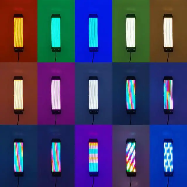 Alt view image 6 of 7 - Airgoo Addressable RGB PSU Cable Extension Kit, 24 Pin ATX Cable With Diffused LED Strips, 120 LEDs Super Bright for 5V 3-pin Aura SYNC, Gigabyte RGB Fusion, MSI Mystic Light Sync, With Remote Control