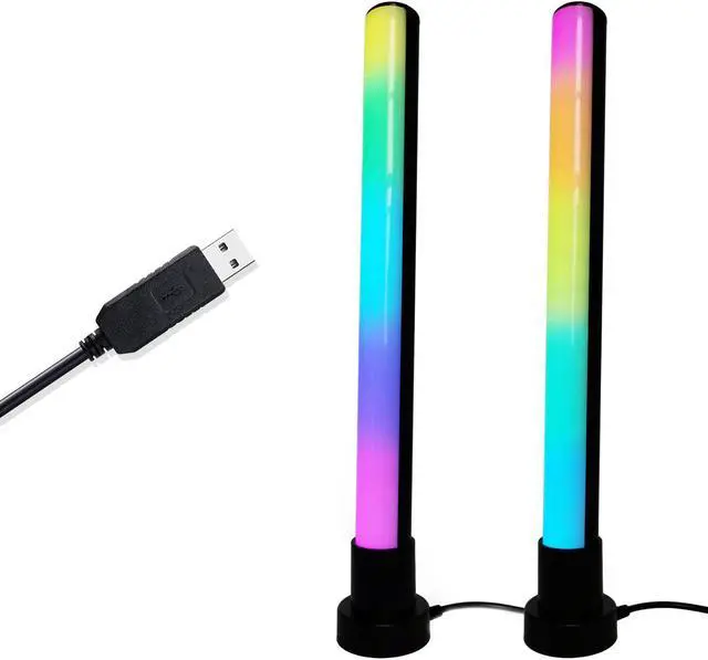 Alt view image 2 of 7 - Airgoo LED lamps, Neon lamps for illumination as Ambiance Backlights, Includes Two Connected 335mm-tall Addressable RGB LED Light Bars, Powered by Airgoo Lustrous Software (Windows OS)