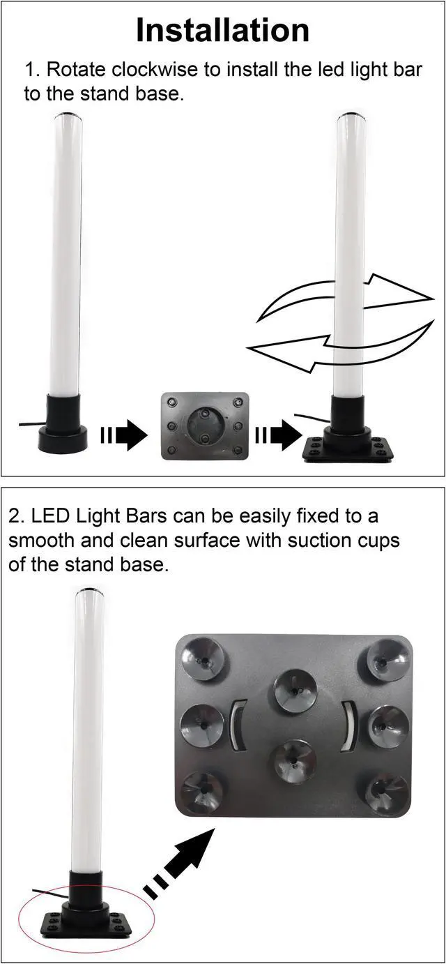 Alt view image 4 of 7 - Airgoo LED lamps, Neon lamps for illumination as Ambiance Backlights, Includes Two Connected 335mm-tall Addressable RGB LED Light Bars, Powered by Airgoo Lustrous Software (Windows OS)
