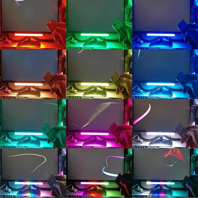 Alt view image 4 of 6 - Airgoo LED Lighting fixtures, New 0.98ft 30 LEDs Diffused Rainbow Ambiance Backlights, Under Cabinet Lighting with Remote Controller, 5V USB Powered, for Closet, Under Counter, Computer Desk