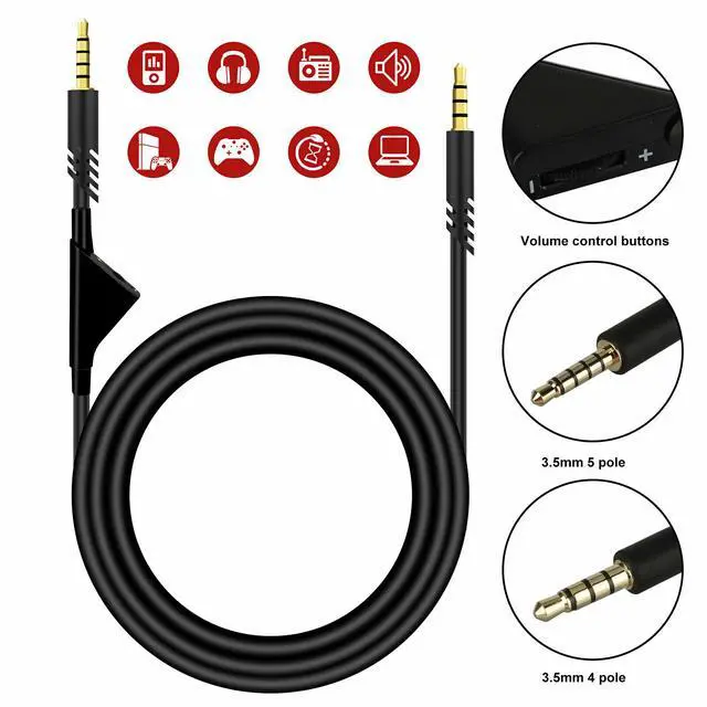 Alt view image 7 of 7 - Replacement Audio Cable Cord Volume Control for Astro A10 A40 Gaming Headset 2M