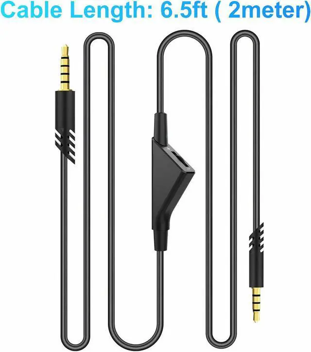 Alt view image 6 of 7 - Replacement Audio Cable Cord Volume Control for Astro A10 A40 Gaming Headset 2M
