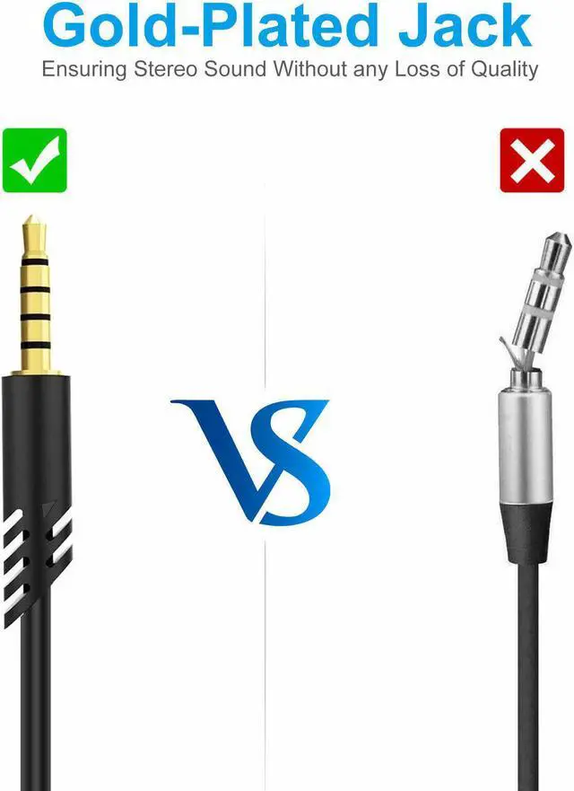 Alt view image 4 of 7 - Replacement Audio Cable Cord Volume Control for Astro A10 A40 Gaming Headset 2M
