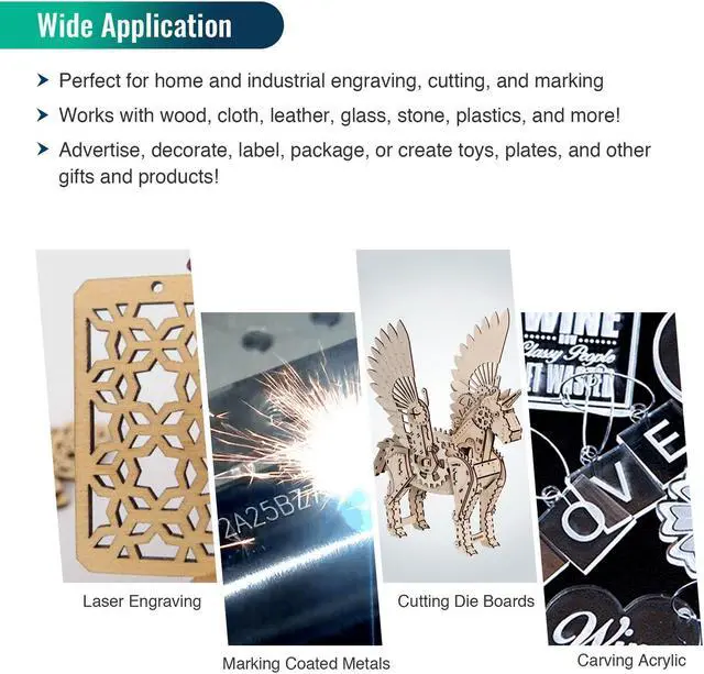 Alt view image 6 of 6 - High Power 100W Laser Tube for CO2 Laser Cutter and Engraver Machine 12000h Life